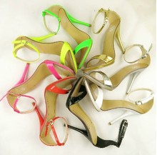 women transparent pumps sandals  clear  sexy open toe thin high heels