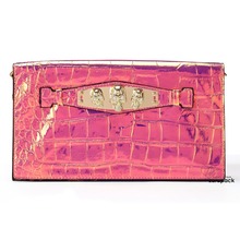Women’s Fashion Handbag Hologram Metallic Skull Clutch Handbag Purse Cross body Chain Shoulder Bag IT BAG