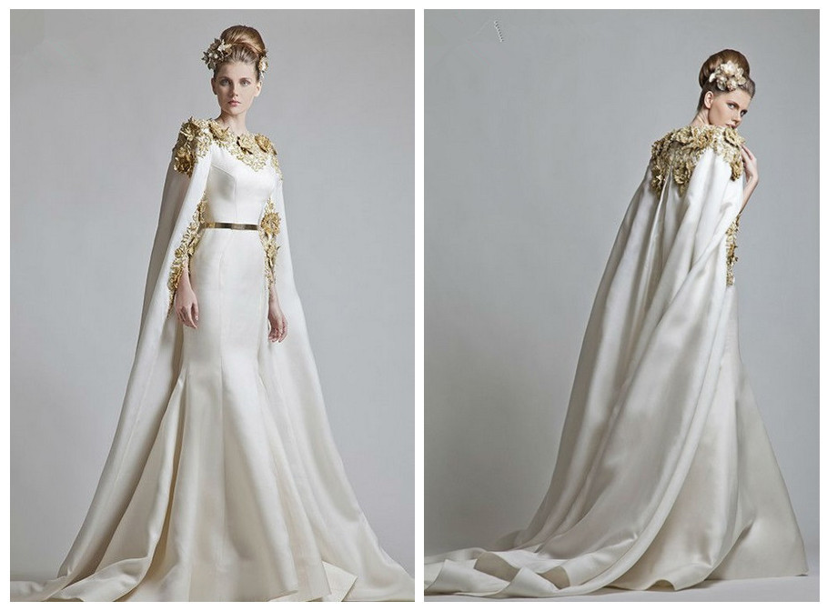 -Dress-Kaftan-Couture-white-or-ivory-gold-Appliques-wedding-dress ...