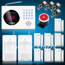 Free Shipping 850 900 1800 1900MHz Wireless GSM Mobile Network122 Zones Home Security Burglar Alarm System