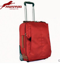 New! top quality waterproof nylon 18″ luggage case rolling luggage suitcase draw bar box traveling case briefcase free shipping