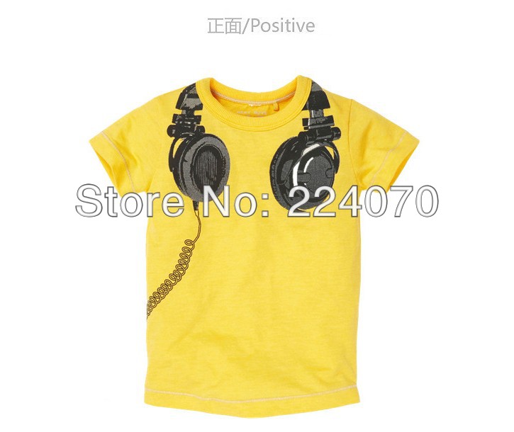  - Free-Shipping-Children-kids-Summer-boys-girl-s-T-shirts-with-Listening-To-Music-Design-fashion