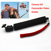 New Monopod Extendable Hand Held Camera DV Camcorder Video Holder Self Photo Travel Black free shipping