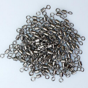 100PCS Ball Bearing Swivel Solid Rings Fishing Connector 7 10mm 22kg Brand Steel Alloy Fishing Tools