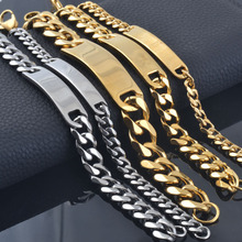 8 0 14 5mm width 316L stainless steel men bracelets fashion stering steel hand chain high