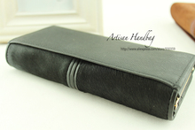 Artisan Genuine leather wallet women s long design vintage cowhide horsehair folder genuine leather clutch ladies