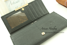 Artisan Genuine leather wallet women s long design vintage cowhide horsehair folder genuine leather clutch ladies