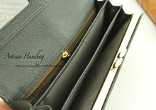 Artisan Genuine leather wallet women s long design vintage cowhide horsehair folder genuine leather clutch ladies