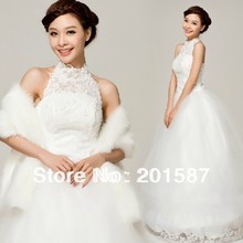 New fashion Halter lace Qi wedding dress2013