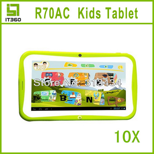 10pcs BENEVE R70AC Children Education Tablet PC 7 inch Dual Core RK3026 Android 4 2 512MB