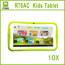 10pcs BENEVE R70DC Children Education Tablet PC 7 inch Dual Core RK3028 Android 4.2 Bluetooth 1GB 8GB Dual Camera Kids Games