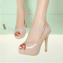 2013 women’s shoes color block candy vintage small thick heel platform round a803-8