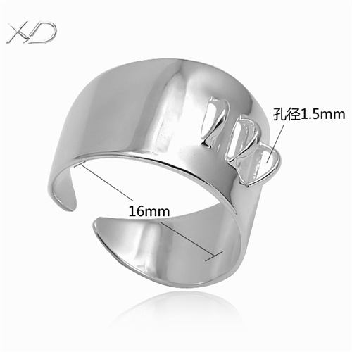 Silver adjustable ring blanks with 3 laps , DIY silver rings care,ring ...