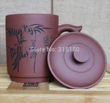 Wholesale Yixing Large Size Purple Clay Tea Cup Zisha Tea Cup Purple Grit Tea Set With