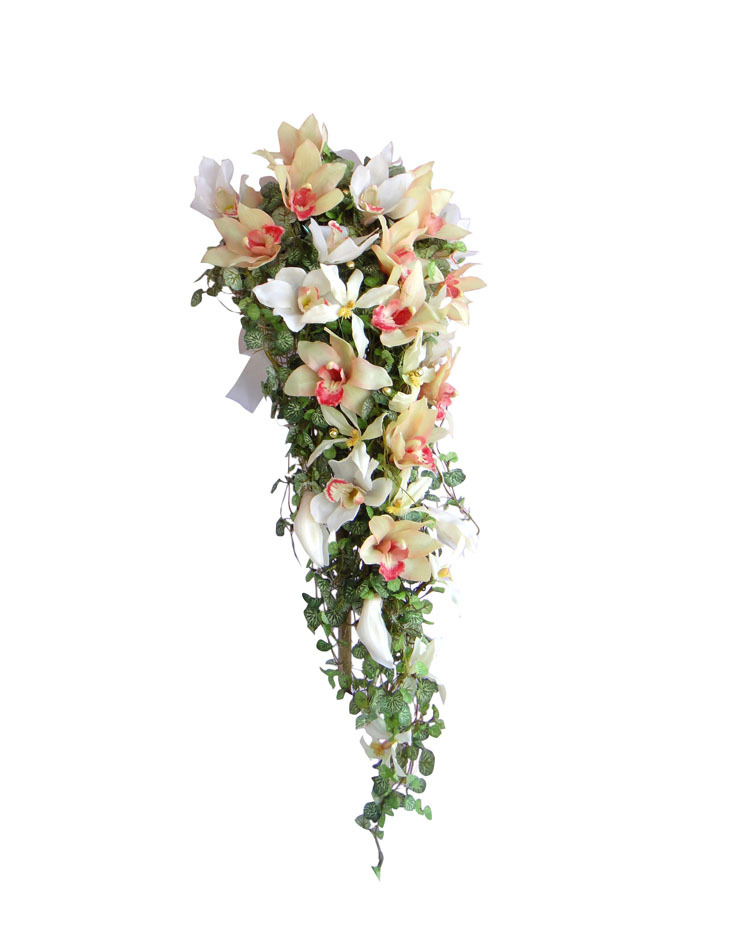 Silk wedding flowers greenery