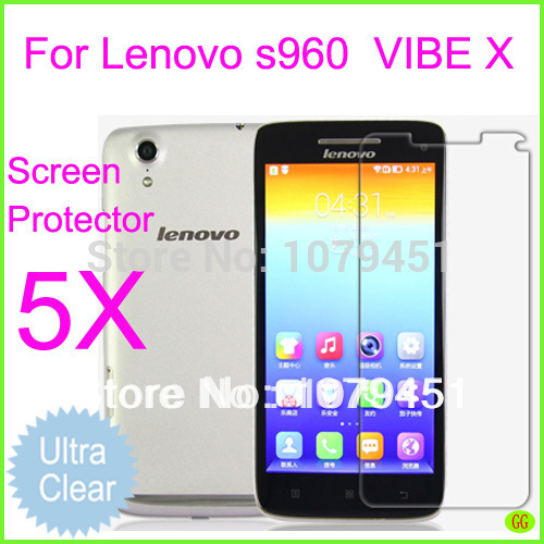 hot sale 5pcs free shipping cell phone Lenovo S960 screen protector ultra clear lenovo s960 screen