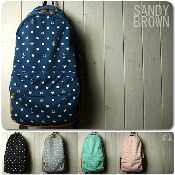 Free shipping Japanese cat backpack for women school bag for girls lady backpack canvas backpacks bag