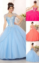 2014 3 Colour Sweetheart Sleeveless Ball Gown Lace up Floor Length Organza Quinceanera Dresses Free Jacket Custom Size Q59
