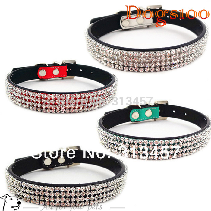 ... Rhinestones Jewellery PU Leather Dog Pet Collars Necklaces Shining ... Rhinestones Jewellery PU Leather Dog Pet Collars Necklaces Shining