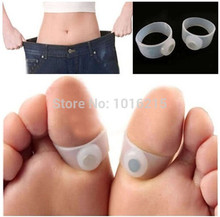 2pcs lot magnet lose weight new technology healthy slim loss toe ring sticker silicon foot massage