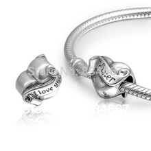Free Shipping 925 Sterling Silver Sister Daughter Mom Grandma Niece Aunt Love Heart Charms Fit Pandora