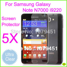 5pcs free shipping android phone screen protector for Samsung Galaxy Note N7000 i9220,ultra-clear LCD protective film Original