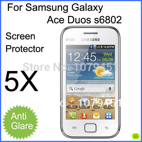 high quality 5pcs free shipping Smartphone Samsung Galaxy Ace Duos s6802 screen protector matte anti glare