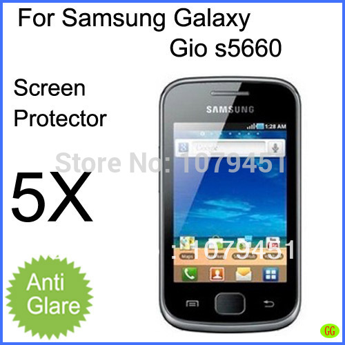 5pcs free shipping Smartphone Samsung Galaxy Gio s5660 screen protector matte anti glare LCD protective film
