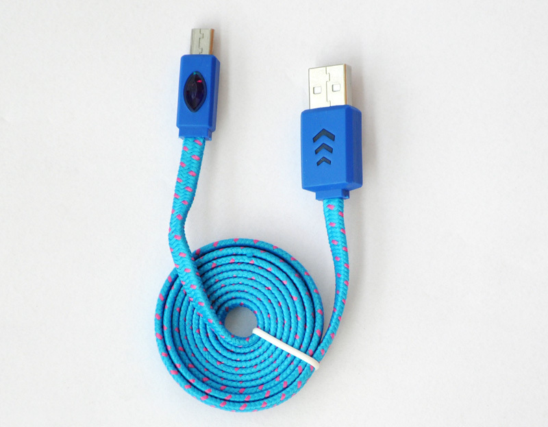 Купить Micro usb кабель данных вязать дыхание lightlight, испуская ...
