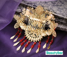 Bridal Vintage Chinse national trend hair accessory the bride marriage accessories red hair accessory