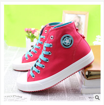 Promotion fashion women casual shoes girl platform canvas sneakers flat walking shoes free shipping size 35