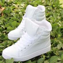 2014 New Arrival Fashion Bright Red White Black Green Color PU Patent Leather Women Sneakers Casual Sport Shoes