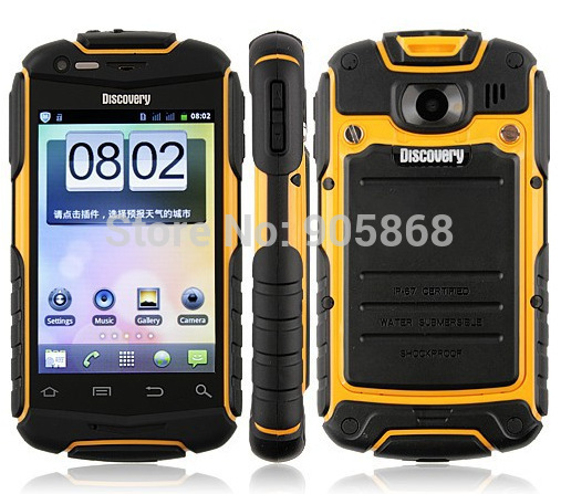 Discovery V5 Android 4 2 2 MTK6572 capacitive screen smartphone Waterproof Shockproof WIFI Camera 5COLORS 2G