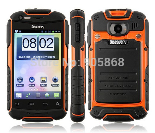 Discovery V5 Android 4 2 2 MTK6572 capacitive screen smartphone Waterproof Shockproof WIFI Camera 5COLORS 2G