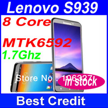 In stock Lenovo S939 MTK6592 Octa Core 1.7GHz  mobile phone 1GB/8GB 6″ IPS 1280×720 8MP GPS WCDMA 3G smartphone E-compass/Oliver
