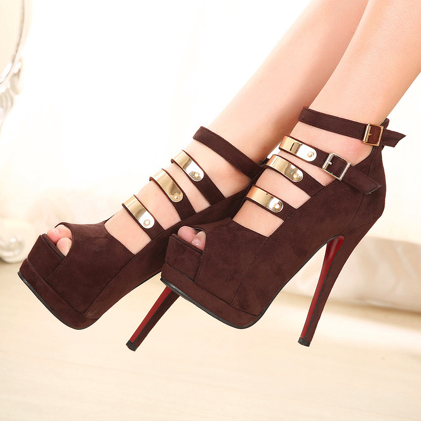 girls: 2014 new fashion 14CM high with Roman sandals sexy shoes shoes ...