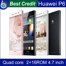 New arrival Original Huawei Ascend P6 U06 Android 4.2mobliephone 4.7″ HD incell screen quad core 1.5GHz 2GB Ram google play/Kate