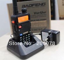 New baofeng uv 5r two way radio uv-5r dual band walkie talkie vhf/uhf transceiver + accessories (charger earphone battery)