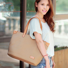 Retro canvas bag handbag canvas shoulder bags for women black blue gray khaki canvas tote bag