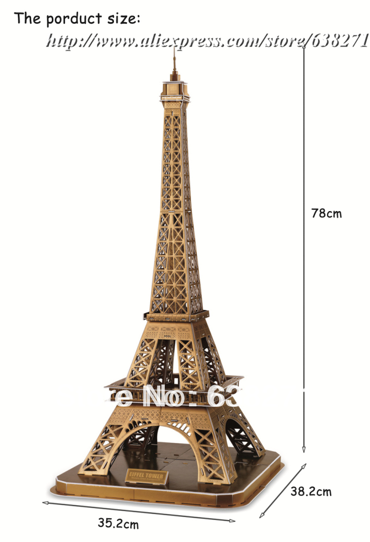 78cm Tower  eiffel paper edition  height tower 3D craft 3D craft puzzle paper Deluxe  Eiffel DIY