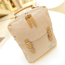 New 2015 European Vintage women backpack Canvas casual simple printing backpack Elegant fashion backpack free shipping