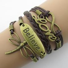 B099 fashion  LOVE 8 heart shaped  bracelet wedding bracelet dragonfly bracelt B5