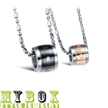 Factory direct sales mix batch new jewelry wholesale diamond eternal love titanium couples Necklace GX800