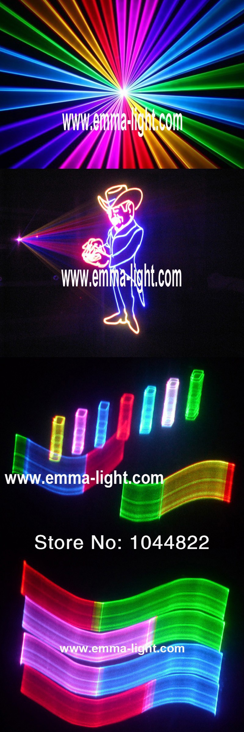 Купить DMX ilda + sd + 2d + 3d мутил функциональные 2w rgb лазер шоу ...
