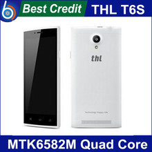 Original russian Black THL T5s Android 4.2 MTK6582 quad core phone 1.3Ghz 1GB RAM 4GB ROM 4.7 ips Screen 8.0MP whie in stock