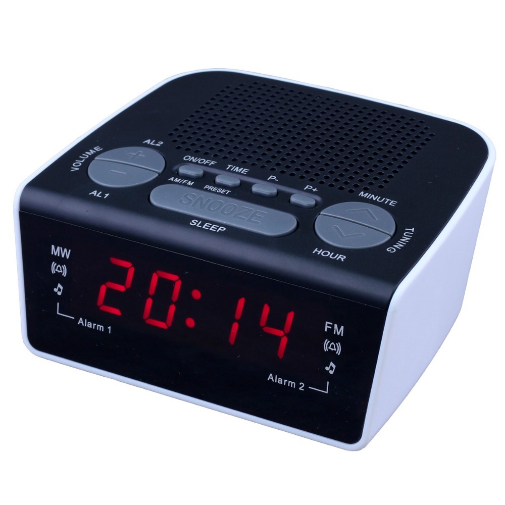 0 6 Inch LED Digital radio Alarm clock Dual alarm FM AM tuner and digital PLL