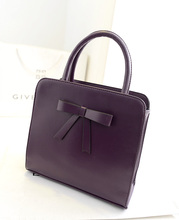 2014 New Small genuine leather cowhide women s bow bag sweet gentlewomen shoulder handbag messenger bags