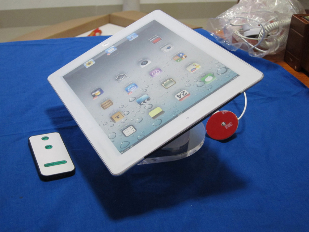 Acrylic Security display holder for IPad with Charge And Alarm 