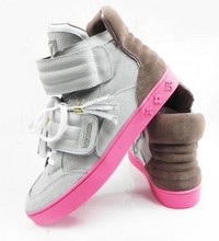 Hot sale Loves shoes high top Casual shoes real leather kanye west tassel Velcro platform sneakers
