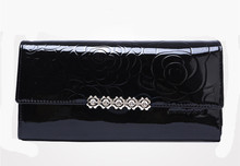 2014 Classic long design wallets women s genuine solid leather high quality fashion purse card holder